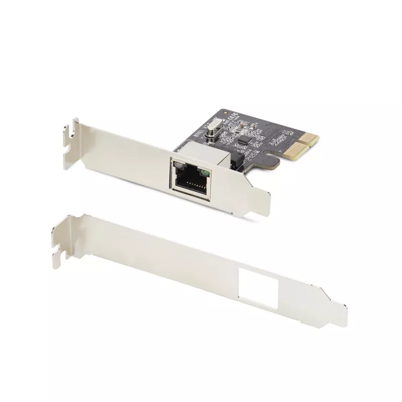StarTech.com Placa adaptadora de rede Gigabit PCIe de 1 porta, NIC low-profile, placa LAN PCI Express 10/100/1000Mbps, Realtek RTL8111H, Windows e Linux, conforme TAA