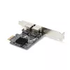 StarTech.com Placa de rede Gigabit PCIe de 2 portas, NIC PCI Express 10/100/1000Mbit/s, dupla Realtek RTL8111H, compatível com Windows e Linux, conforme TAA