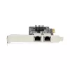 StarTech.com Placa de rede Gigabit PCIe de 2 portas, NIC PCI Express 10/100/1000Mbit/s, dupla Realtek RTL8111H, compatível com Windows e Linux, conforme TAA