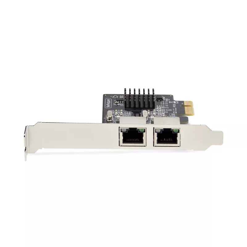 StarTech.com Placa de rede Gigabit PCIe de 2 portas, NIC PCI Express 10/100/1000Mbit/s, dupla Realtek RTL8111H, compatível com Windows e Linux, conforme TAA