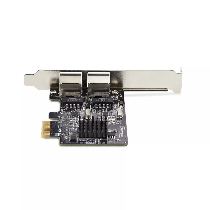 StarTech.com Placa de rede Gigabit PCIe de 2 portas, NIC PCI Express 10/100/1000Mbit/s, dupla Realtek RTL8111H, compatível com Windows e Linux, conforme TAA
