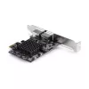 StarTech.com Placa adaptadora de rede Gigabit PCIe 5G de 2 portas, placa LAN PCI Express 5G/2.5G/1G/100M/10M, Realtek RTL8126, Windows e Linux, conforme TAA