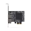 StarTech.com Placa adaptadora de rede Gigabit PCIe 5G de 2 portas, placa LAN PCI Express 5G/2.5G/1G/100M/10M, Realtek RTL8126, Windows e Linux, conforme TAA
