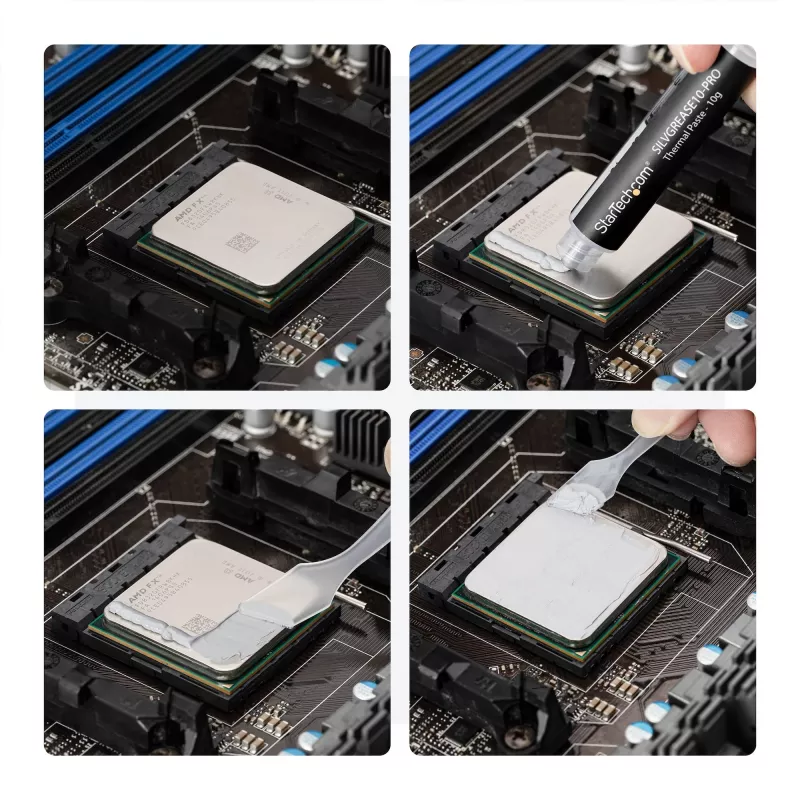 StarTech.com Pasta térmica de silicone de alto desempenho, condutividade 14,5W/m•K, composto para CPUs, GPUs e ICs, melhora a dissipação de calor em computadores
