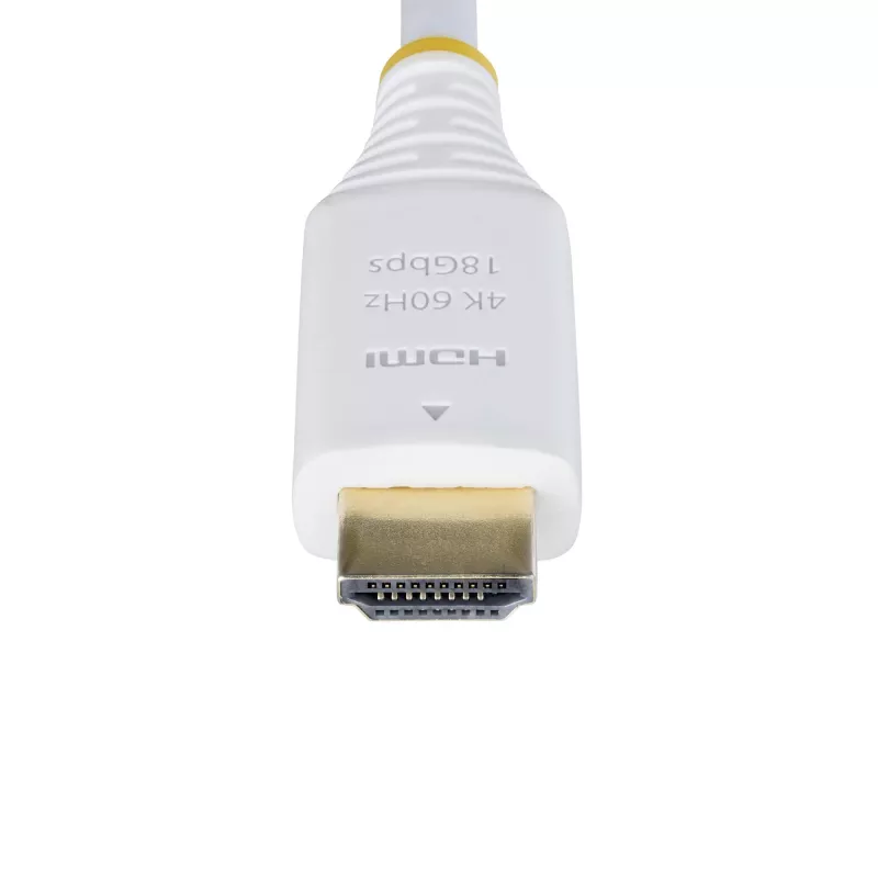 StarTech.com Cabo HDMI High-Speed Premium certificado de 10ft (3m), 4K 60Hz/1440p 144Hz, HDR10/HDCP 2.2/ARC, 18Gbps, cabo HDMI 2.0 UHD para TV/monitor/ecrã, revestimento TPE, branco
