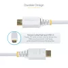 StarTech.com Cabo HDMI High-Speed Premium certificado de 10ft (3m), 4K 60Hz/1440p 144Hz, HDR10/HDCP 2.2/ARC, 18Gbps, cabo HDMI 2.0 UHD para TV/monitor/ecrã, revestimento TPE, branco