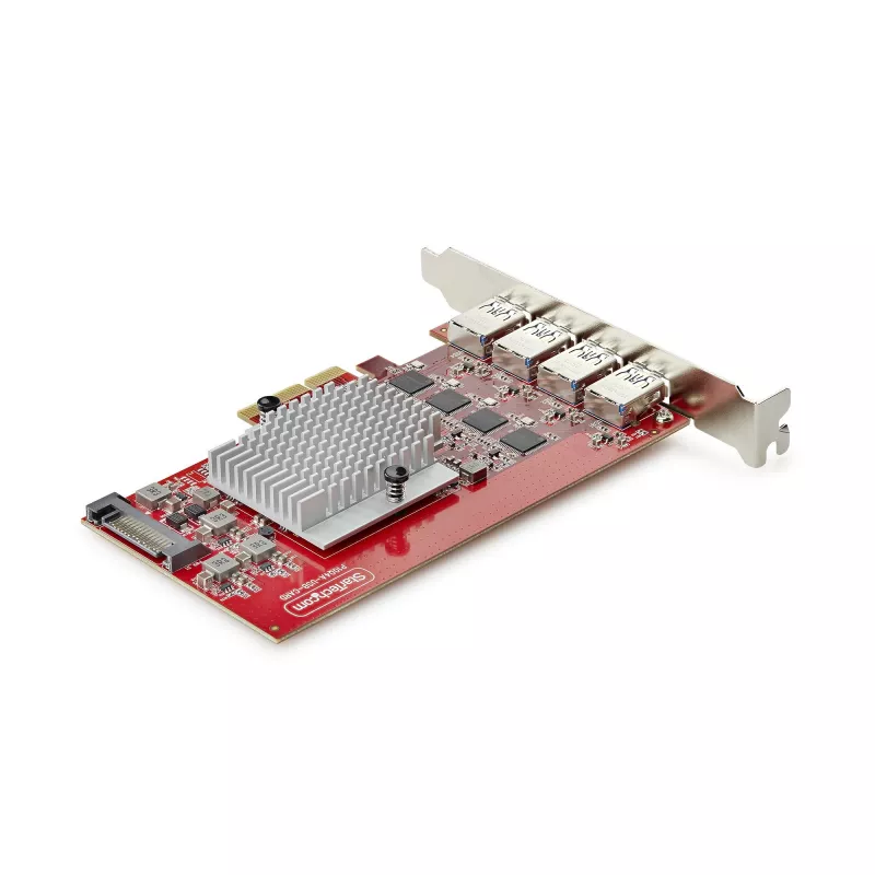 StarTech.com Placa PCIe USB-A de 4 portas, USB 3.2 10 Gbit/s, placa de expansão PCI Express 3.0, 4x controlador USB independente, Windows/Linux/macOS, conforme TAA