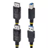 StarTech.com Cabo KVM DisplayPort e USB 5Gbps de 10ft (3m), 4K 60Hz, cabo combo DP 1.2/USB 3.0 universalmente compatível para switches KVM