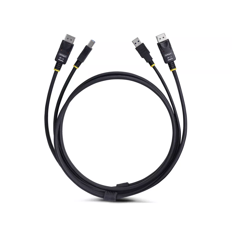 StarTech.com Cabo KVM DisplayPort e USB 5Gbps de 10ft (3m), 4K 60Hz, cabo combo DP 1.2/USB 3.0 universalmente compatível para switches KVM