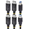 StarTech.com Cabo KVM DisplayPort duplo e USB 5 Gbit/s de 1,8 m, 4K 60 Hz, universalmente compatível, cabo combo DP 1.2/USB 3.0 para switches KVM de monitor duplo