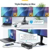 StarTech.com Docking station USB-C para três monitores, estação de carregamento de portátil 140W para MacBook Pro e Windows, 4K 60Hz HDMI ou DisplayPort, TAA