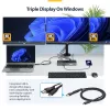 StarTech.com Docking station USB-C para três monitores, estação de carregamento de portátil 140W para MacBook Pro e Windows, 4K 60Hz HDMI ou DisplayPort, TAA