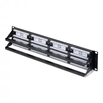 StarTech.com Patch panel Cat6 rackmount 2U de 48 portas, RJ45, UTP, 110 Punch-Down, patch panel Ethernet Cat 6 para rack de servidor de rede