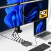 StarTech.com Adaptador USB-C para estação de trabalho de quatro monitores, 4K 60Hz HDMI, 140W PD passthrough para carregamento de portátil, porta USB para teclado/rato sem fios, TAA