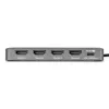StarTech.com Adaptador USB-C para estação de trabalho de quatro monitores, 4K 60Hz HDMI, 140W PD passthrough para carregamento de portátil, porta USB para teclado/rato sem fios, TAA