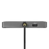 StarTech.com Adaptador USB-C para estação de trabalho de quatro monitores, 4K 60Hz HDMI, 140W PD passthrough para carregamento de portátil, porta USB para teclado/rato sem fios, TAA