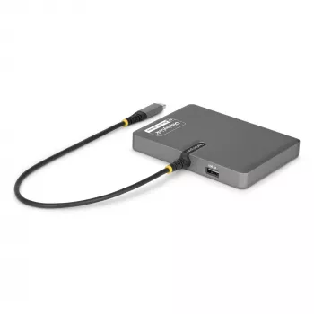 StarTech.com Adaptador USB-C para estação de trabalho de quatro monitores, 4K 60Hz DisplayPort, 140W PD passthrough para carregamento de portátil, porta USB para teclado/rato sem fios, TAA