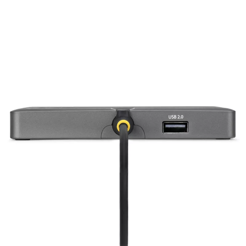 StarTech.com Adaptador USB-C para estação de trabalho de quatro monitores, 4K 60Hz DisplayPort, 140W PD passthrough para carregamento de portátil, porta USB para teclado/rato sem fios, TAA