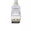 StarTech.com Cabo DisplayPort 1.2 certificado VESA de 1,8 m branco, 4K 60Hz, 21,6 Gbit/s, fichas DP com encaixe, cabo DisplayPort DP 1.2, cabo DP para monitor, M/M