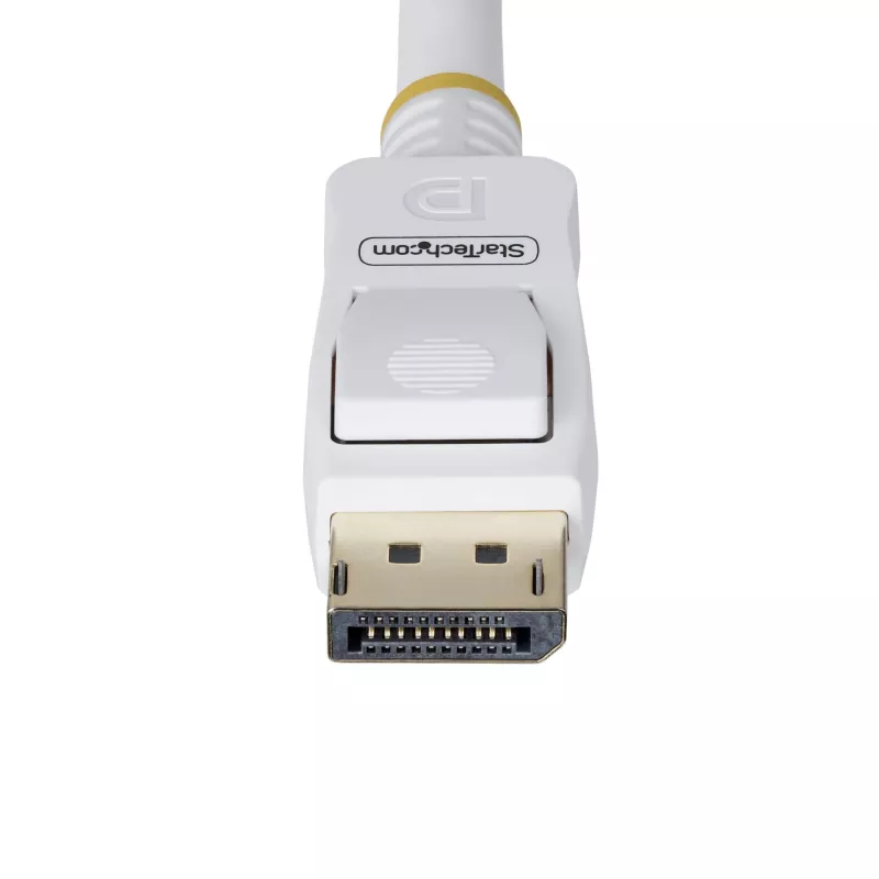 StarTech.com Cabo DisplayPort 1.2 certificado VESA de 1,8 m branco, 4K 60Hz, 21,6 Gbit/s, fichas DP com encaixe, cabo DisplayPort DP 1.2, cabo DP para monitor, M/M