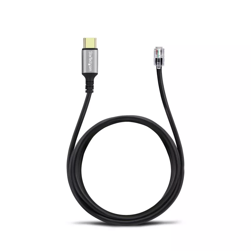 StarTech.com UR9-HEADSET-ADAPTER Adaptador de cabo USB-C RJ-9 preto