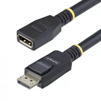 StarTech.com Cabo de extensão DisplayPort 1.4 de 3m, cabo port-saver DP 1.4, 8K 60Hz, cabo de extensão DP macho para DP fêmea, cabo de extensão DisplayPort, revestimento TPE, macho/fêmea