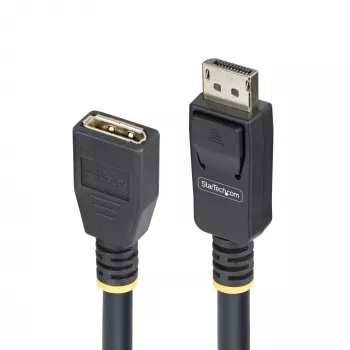 StarTech.com Cabo de extensão DisplayPort 1.4 de 3m, cabo port-saver DP 1.4, 8K 60Hz, cabo de extensão DP macho para DP fêmea, cabo de extensão DisplayPort, revestimento TPE, macho/fêmea