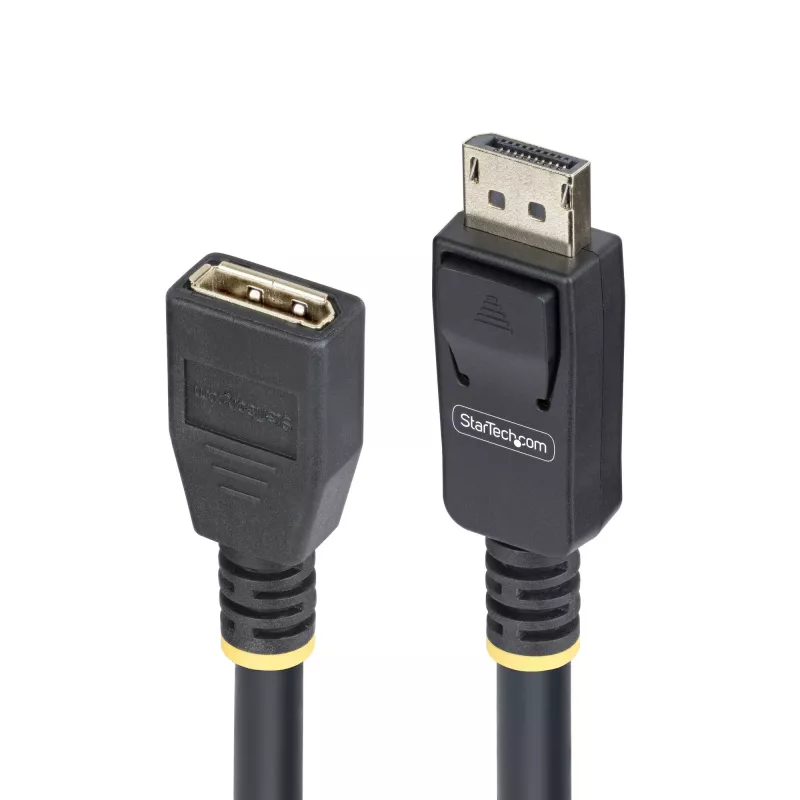 StarTech.com Cabo de extensão DisplayPort 1.4 de 3m, cabo port-saver DP 1.4, 8K 60Hz, cabo de extensão DP macho para DP fêmea, cabo de extensão DisplayPort, revestimento TPE, macho/fêmea