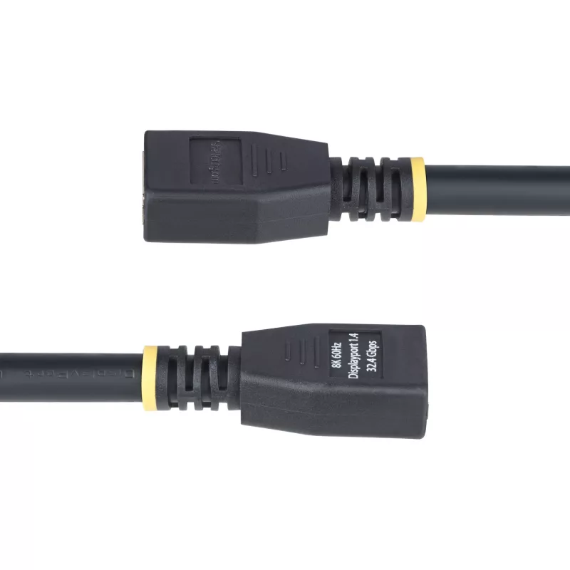 StarTech.com Cabo de extensão DisplayPort 1.4 de 3m, cabo port-saver DP 1.4, 8K 60Hz, cabo de extensão DP macho para DP fêmea, cabo de extensão DisplayPort, revestimento TPE, macho/fêmea