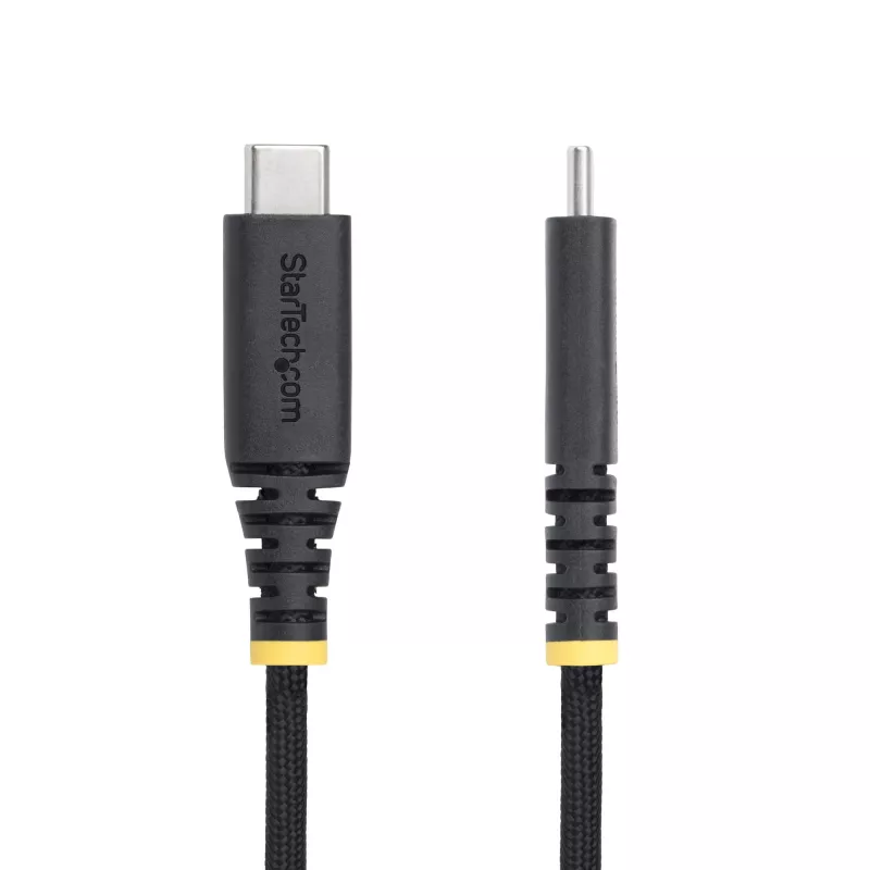 StarTech.com Cabo de carregamento USB-C de 10ft (3m), durável e ultra-flexível, bloqueio lateral com parafuso, 240W (5A) PD EPR, cabo de carregamento de portátil USB 2.0, certificado USB-IF, cabo de carregamento USB-C robusto
