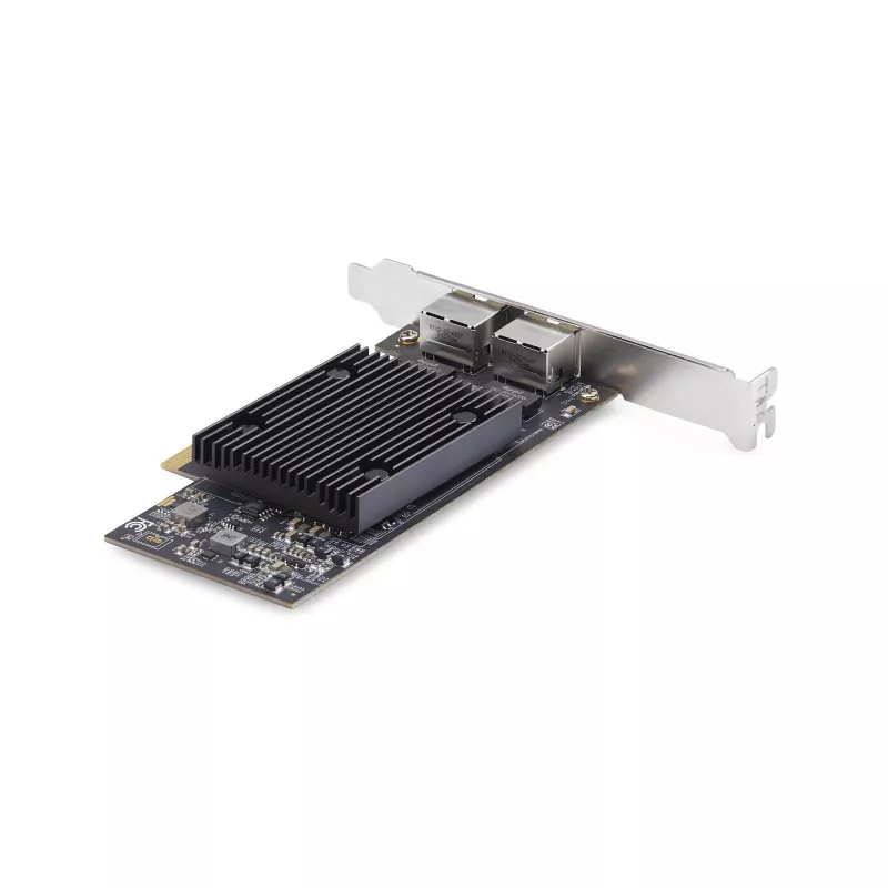 StarTech.com Placa de rede Ethernet PCIe 10Gb de 2 portas, placa de interface de rede 10GbE, chipset Broadcom BCM57416, dupla RJ45 10GBase-T/Gigabit, placa NIC, TAA
