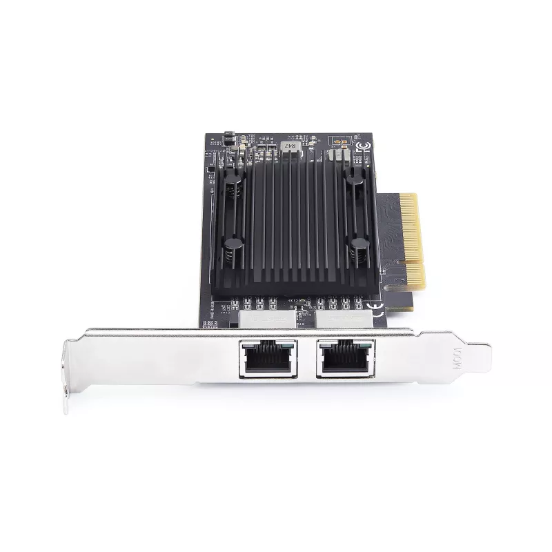 StarTech.com Placa de rede Ethernet PCIe 10Gb de 2 portas, placa de interface de rede 10GbE, chipset Broadcom BCM57416, dupla RJ45 10GBase-T/Gigabit, placa NIC, TAA