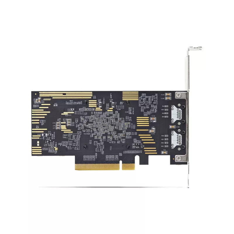 StarTech.com Placa de rede Ethernet PCIe 10Gb de 2 portas, placa de interface de rede 10GbE, chipset Broadcom BCM57416, dupla RJ45 10GBase-T/Gigabit, placa NIC, TAA