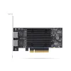 StarTech.com Placa de rede Ethernet PCIe 10Gb de 2 portas, placa de interface de rede 10GbE, chipset Broadcom BCM57416, dupla RJ45 10GBase-T/Gigabit, placa NIC, TAA