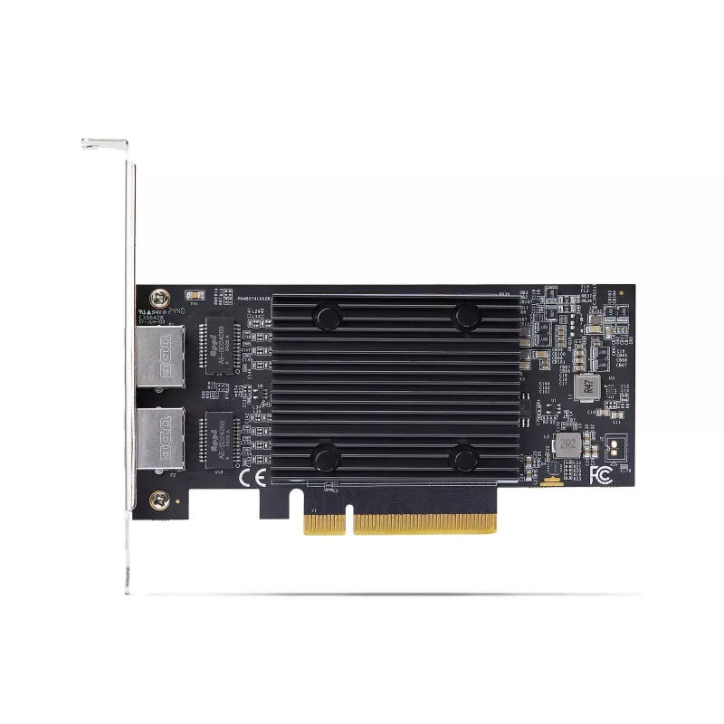 StarTech.com Placa de rede Ethernet PCIe 10Gb de 2 portas, placa de interface de rede 10GbE, chipset Broadcom BCM57416, dupla RJ45 10GBase-T/Gigabit, placa NIC, TAA