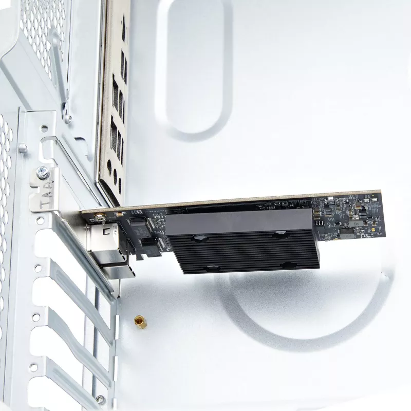 StarTech.com Placa de rede Ethernet PCIe 10Gb de 2 portas, placa de interface de rede 10GbE, chipset Broadcom BCM57416, dupla RJ45 10GBase-T/Gigabit, placa NIC, TAA