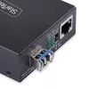 StarTech.com Conversor de mídia Gigabit Ethernet de cobre para fibra, SM LC, 20 km, 10/100/1000 Mbit/s, RJ45 para LC, metal maciço, 9K Jumbo Frames, conforme TAA