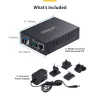 StarTech.com Conversor de mídia Gigabit Ethernet de cobre para fibra, SM LC, 20 km, 10/100/1000 Mbit/s, RJ45 para LC, metal maciço, 9K Jumbo Frames, conforme TAA