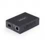 StarTech.com Conversor de mídia de fibra SFP+ Multi-Gigabit 10GbE aberto, 10G/5G/2.5G/1G/100M, cobre para 10GBASE-X SFP+, monomodo, multimodo, 16K Jumbo Frames, TAA