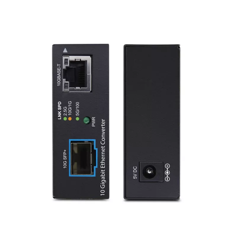 StarTech.com Conversor de mídia de fibra SFP+ Multi-Gigabit 10GbE aberto, 10G/5G/2.5G/1G/100M, cobre para 10GBASE-X SFP+, monomodo, multimodo, 16K Jumbo Frames, TAA