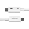 StarTech.com Cabo Thunderbolt 5 de 3ft (1m), 80 Gbit/s/até 120 Gbit/s, 240 W PD, 8K 60 Hz, cabo Thunderbolt certificado, compatível com Thunderbolt 4/USB4/USB-C – branco