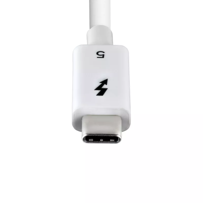 StarTech.com Cabo Thunderbolt 5 de 3ft (1m), 80 Gbit/s/até 120 Gbit/s, 240 W PD, 8K 60 Hz, cabo Thunderbolt certificado, compatível com Thunderbolt 4/USB4/USB-C – branco