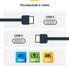 StarTech.com Cabo Thunderbolt 5 de 3ft (1m), 80 Gbit/s/até 120 Gbit/s, 240 W PD, 8K 60 Hz, cabo Thunderbolt certificado, compatível com Thunderbolt 4/USB4/USB-C – branco
