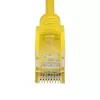 StarTech.com Cabo Ethernet CAT6 fino amarelo de 1m, proteção da patilha, 100W PoE, UTP, LSZH, 28AWG cabo de cobre nu puro, cabo patch de rede RJ45 fino com alívio de tensão, testado individualmente