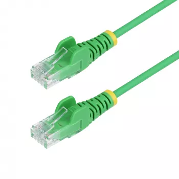 StarTech.com 2 m cabo Ethernet CAT6 fino verde, snagless, 100 W PoE, UTP, LSZH, 28AWG fio de cobre puro, cabo de rede patch RJ45 fino com alívio de tensão, testado individualmente