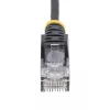 Cabo Ethernet Cat6 fino StarTech.com 5m preto, proteção do encaixe, 100W PoE, UTP, LSZH, cobre puro 28AWG, cabo de rede/patch RJ45 fino com alívio de tensão, testado individualmente