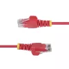 StarTech.com 5 m cabo Ethernet CAT6 fino vermelho, snagless, 100 W PoE, UTP, LSZH, 28AWG fio de cobre puro, cabo de rede patch RJ45 fino com alívio de tensão, testado individualmente