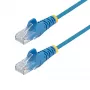 Cabo Ethernet CAT6 fino StarTech.com 7m azul, proteção do encaixe, 100W PoE, UTP, LSZH, cabo de cobre puro 28AWG, cabo de rede/patch RJ45 fino com alívio de tensão, testado individualmente