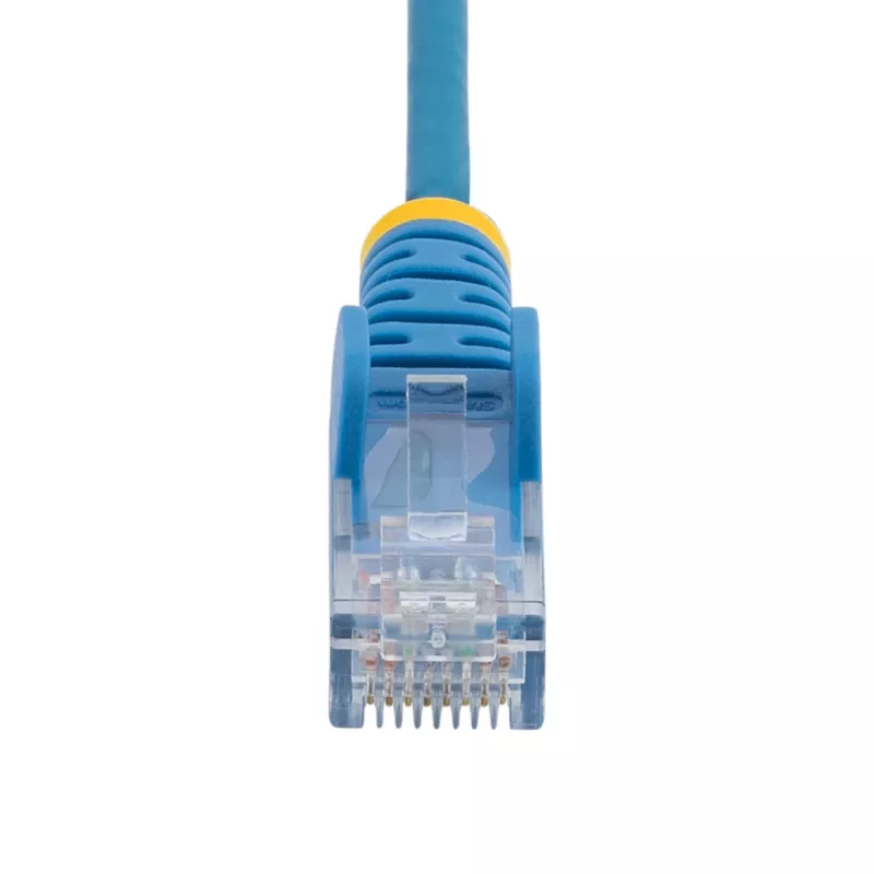 Cabo Ethernet CAT6 fino StarTech.com 7m azul, proteção do encaixe, 100W PoE, UTP, LSZH, cabo de cobre puro 28AWG, cabo de rede/patch RJ45 fino com alívio de tensão, testado individualmente