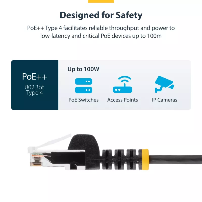 Cabo Ethernet CAT6 fino StarTech.com 7m azul, proteção do encaixe, 100W PoE, UTP, LSZH, cabo de cobre puro 28AWG, cabo de rede/patch RJ45 fino com alívio de tensão, testado individualmente